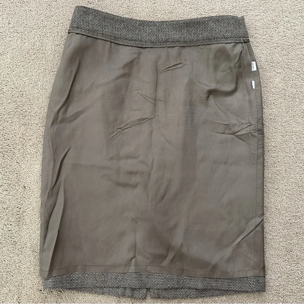 Brown Wool Tweed Fall Pencil Skirt - Ann Taylor / Business Casual / Office